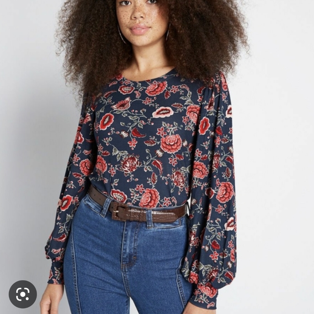 Modcloth Beyond Basic Bishop Sleeve Top